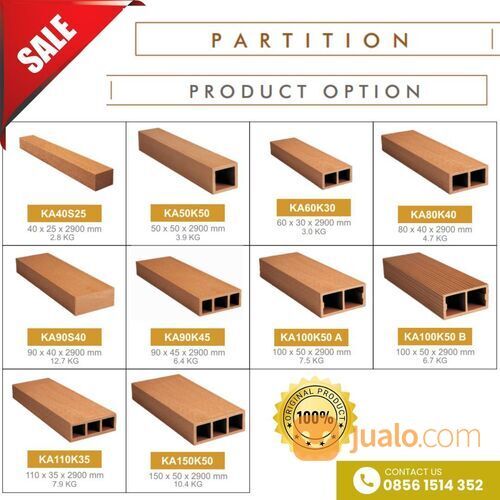 WPC Partisi Kayu Asri Original I Partisi Anti Rayap