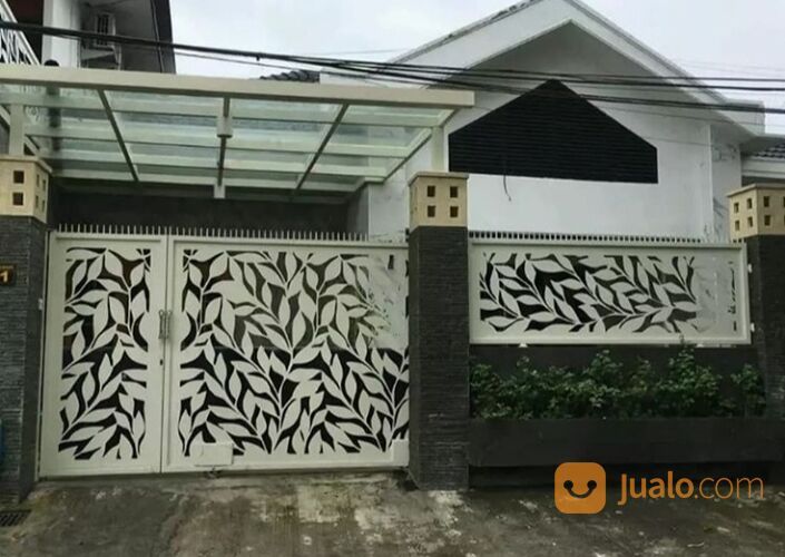 pagar rumah plat cutting minimalis