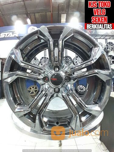 VELG SECOND MODEL TROCHE HSR R17X7 HOLE 4X100 OFFSET 42 WARNA BLACK CHROME