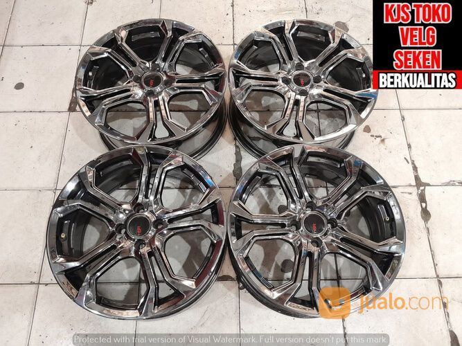 VELG SECOND MODEL TROCHE HSR R17X7 HOLE 4X100 OFFSET 42 WARNA BLACK CHROME