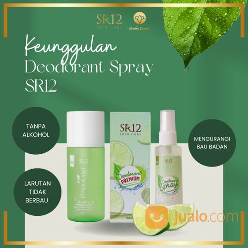 Deodorant Spray SR12 Premium Bebas Bau Badan & Keringat 60ml