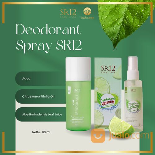 Deodorant Spray SR12 Premium Bebas Bau Badan & Keringat 60ml