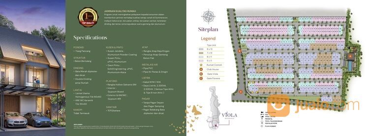 Rumah terbaru Cluster Viola Residence type 7x13 di Summarecon Crown Gading