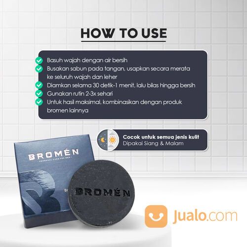 BROMEN SABUN PERAWATAN WAJAH PRIA FACIAL WASH SOAP BRIGHTENING