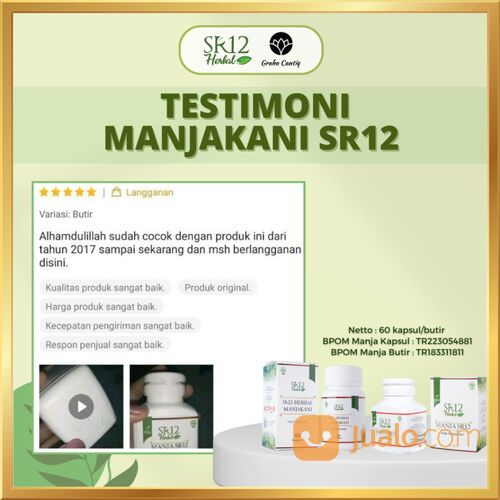Manjakani SR12 Herbal Skincare Pelancar Haid Merapetkan Miss V BPOM