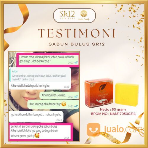 Sabun Bulus SR12 Untuk Mengatasi Jerawat Dan Flek Hitam 60 Gr