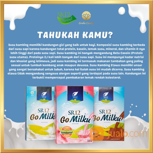 Go Milku SR12 Susu Kambing Etawa Bubuk Susu Alergi Anak BPOM 200gr