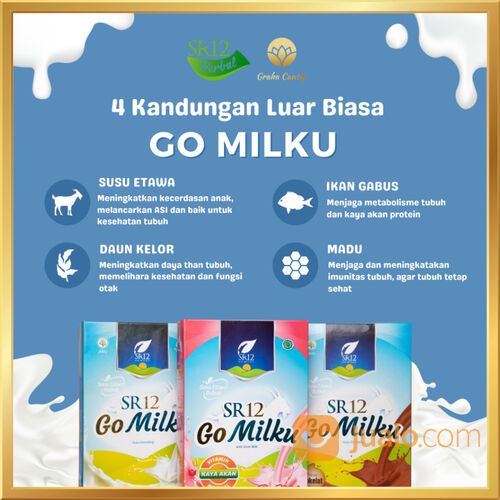 Go Milku SR12 Susu Kambing Etawa Bubuk Susu Alergi Anak BPOM 200gr