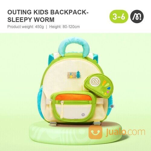 Mideer Backpack Tas Ransel Sekolah Travel Anak Laki Laki Perempuan TK - Light Khaki