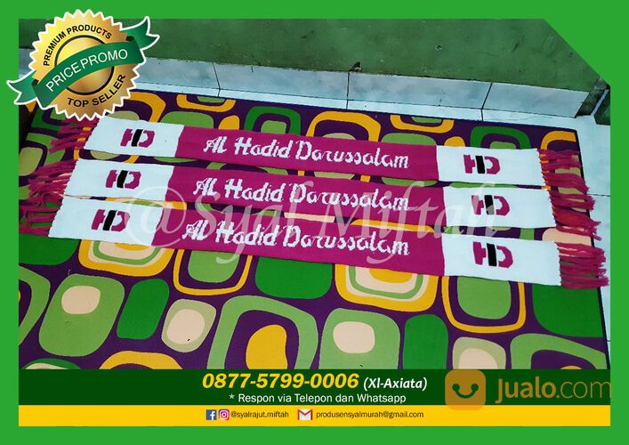 0877-5799-0006 Terpercaya, Tempat Produksi Syal Rajut Umroh Haji Lampung Tengah