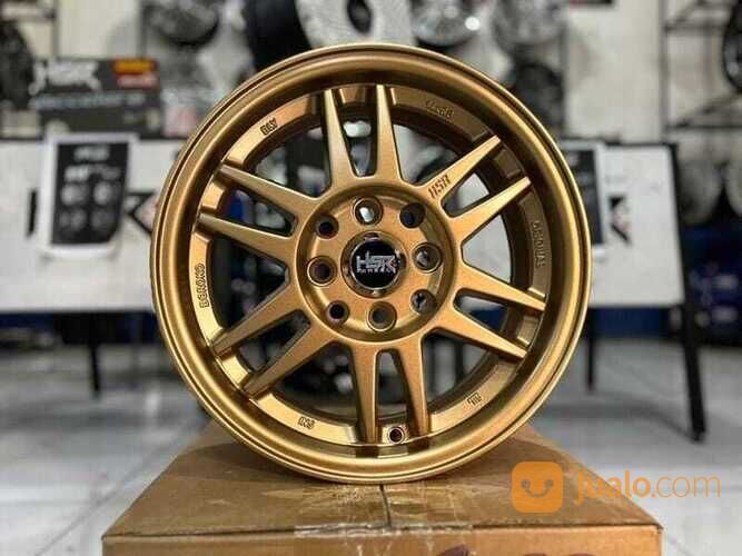 PELEK RACING JDM R14 WARNA BRONZE VELG HSR RING 14 DOBEL PCD 4 PELEK MOBIL SURABAYA WHEELS KINGDOM