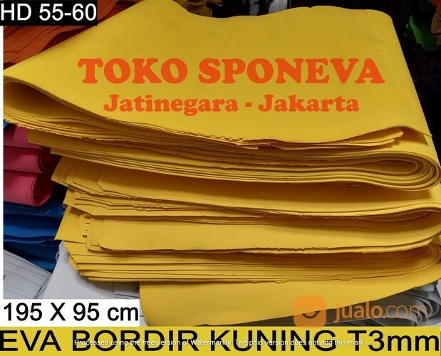 SPON BORDIR TIMBUL KUNING T 3mm - Mudah Sobek