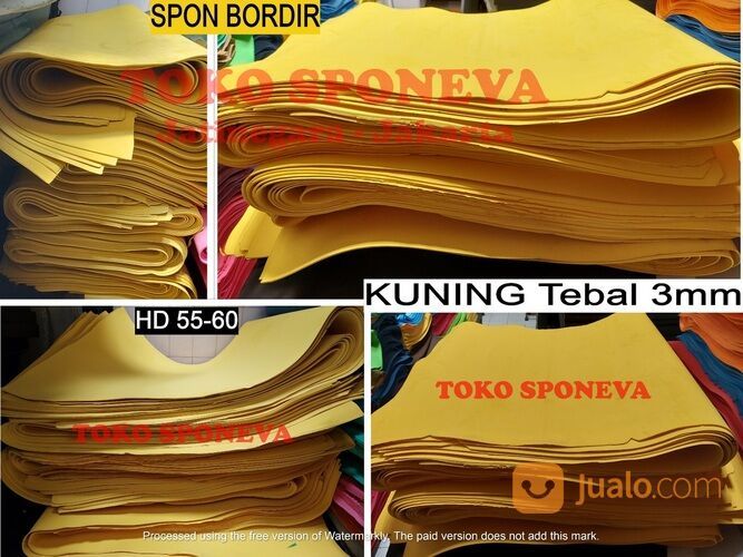 SPON BORDIR TIMBUL KUNING T 3mm - Mudah Sobek