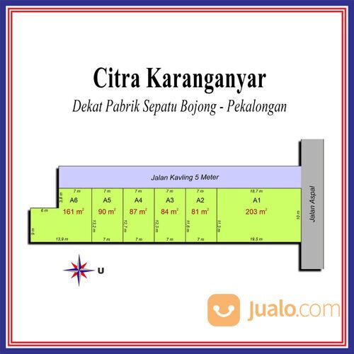 Sebelah Timur dari Pabrik Sepatu Bojong, Tanah Pekalongan, Cocok dibuat Kost-Kostan