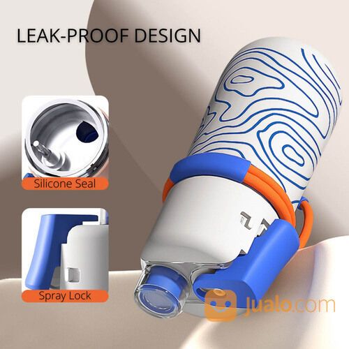 Mideer Portable Spray Bottle Cup Sky Blue Botol Minum Anak 500ml