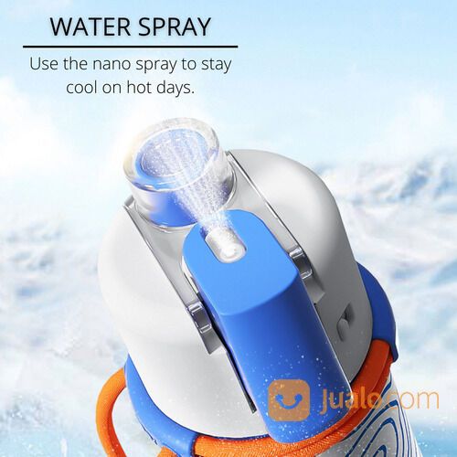 Mideer Portable Spray Bottle Cup Sky Blue Botol Minum Anak 500ml