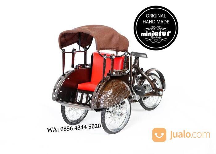Miniatur Becak Jogja - Becak Surabaya - Becak Jawa - Dijamin Termurah - Kualitas 1
