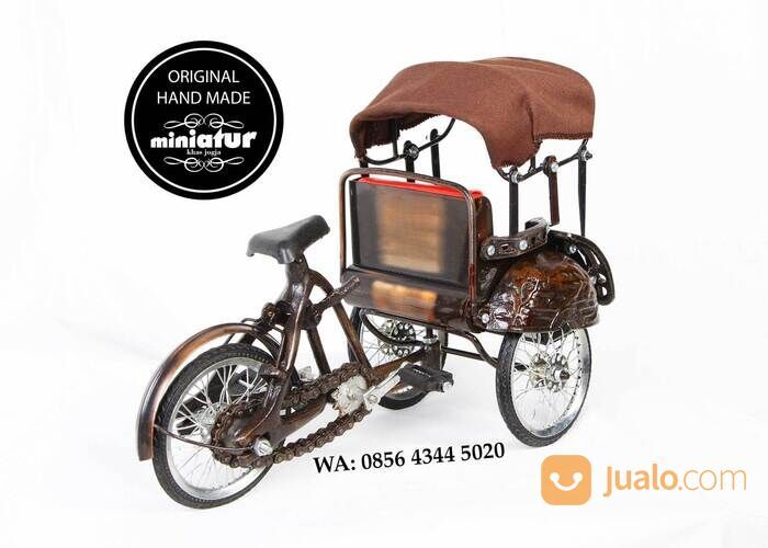 Miniatur Becak Jogja - Becak Surabaya - Becak Jawa - Dijamin Termurah - Kualitas 1