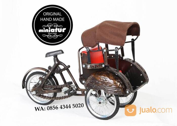 Miniatur Becak Jogja - Becak Surabaya - Becak Jawa - Dijamin Termurah - Kualitas 1