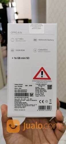 OPPO A1K Hitam ram 2 GB + 32 GB + 16 GB