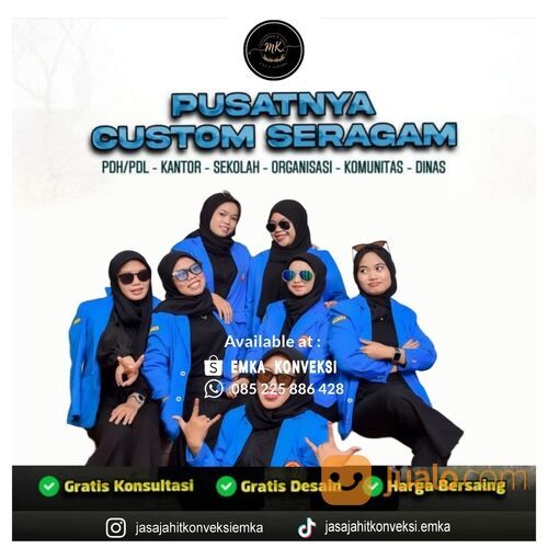 EMKA Konveksi Jas almamater CUSTOM OSIS sekolah SD SMP SMA SMK MI MTs MA, kampus pondok pesantren