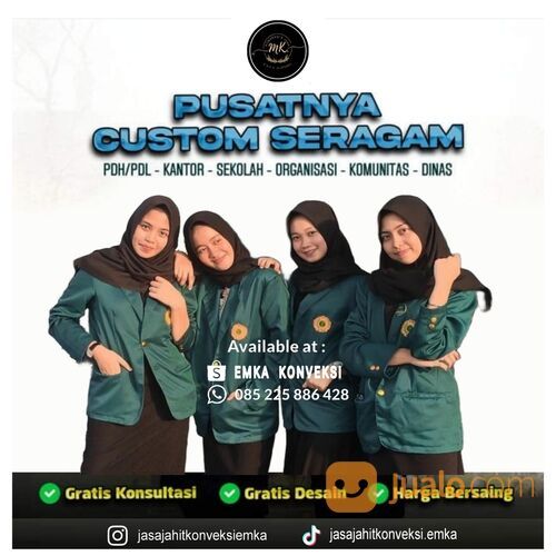 EMKA Konveksi Jas almamater CUSTOM OSIS sekolah SD SMP SMA SMK MI MTs MA, kampus pondok pesantren