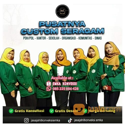 EMKA Konveksi Jas almamater CUSTOM OSIS sekolah SD SMP SMA SMK MI MTs MA, kampus pondok pesantren