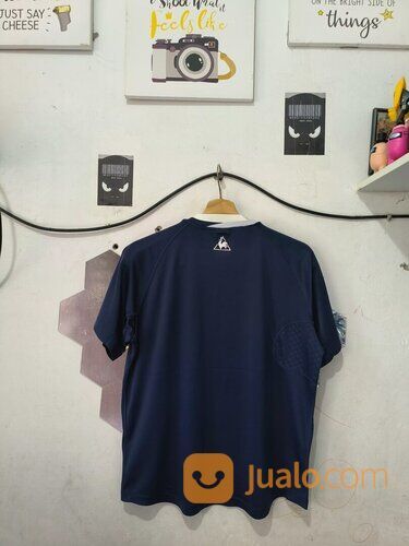 Kaos Le Coq Sportif Biru Dongker Small Logo Putih