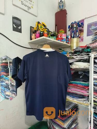 Kaos Le Coq Sportif Biru Dongker Small Logo Putih