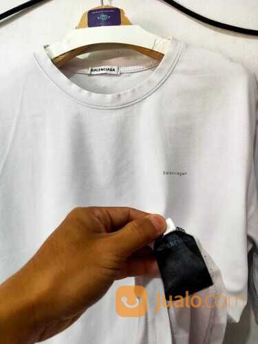 Kaos Balenciaga Putih Polos Small Logo