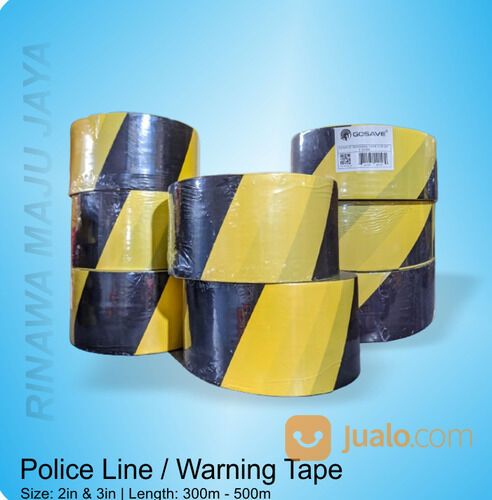 Barricade Tape / Safety Line / Police Line 2" x 300 m Kuning Hitam