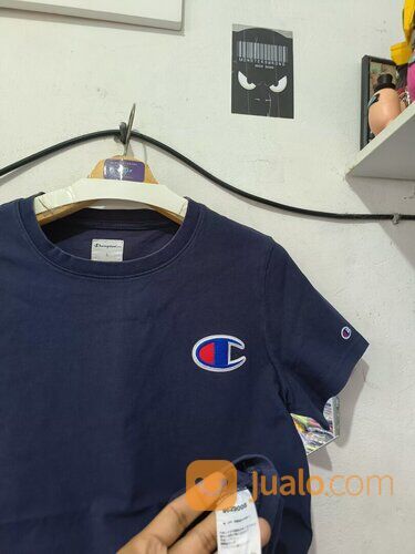 Kaos Champion Biru Dongker Big Logo
