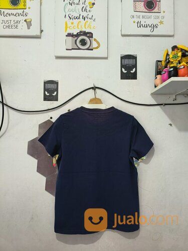 Kaos Champion Biru Dongker Big Logo