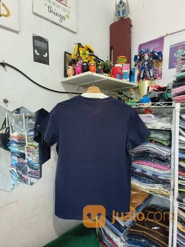 Kaos Champion Biru Dongker Big Logo