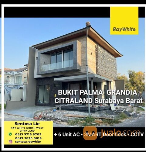 Rumah Bukit Palma Grandia Citraland Surabaya BONUS 6 AC, Waterheater, CCTV, Smart Door Lock