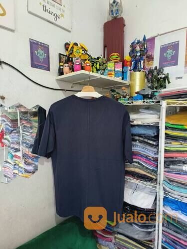 Kaos Champion Biru Navy Polos Leher V