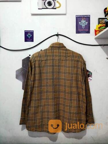 Kemeja Flannel F.Illuminate Coklat Kotak Kotak Kantong