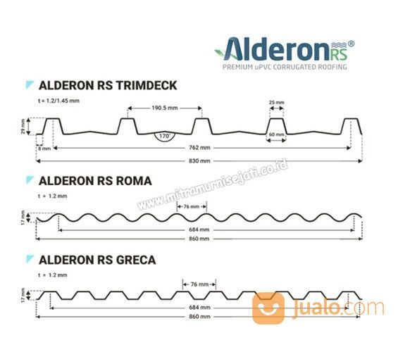 Atap Alderon RS Greca Singlewall 6 Meter