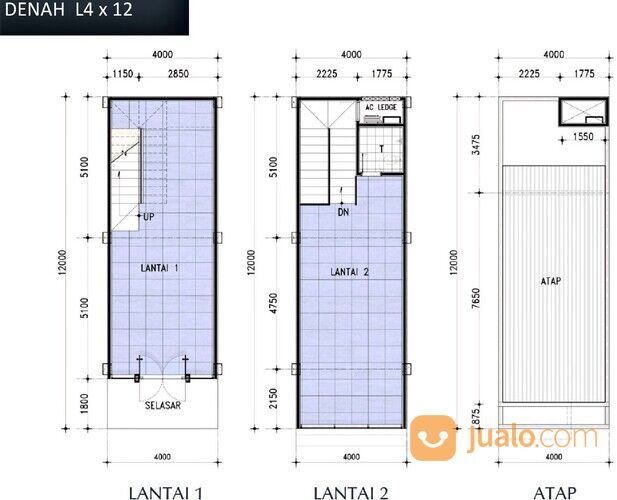 Ruko Siap pakai 2lt uk 4x12 48m di Jakarta Business District JBD Jakarta Garden City JGC