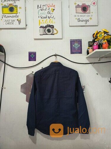 Kemeja Katun NII Hitam Polos