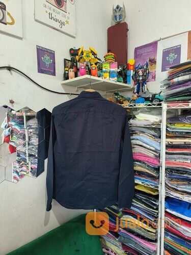 Kemeja Katun NII Hitam Polos