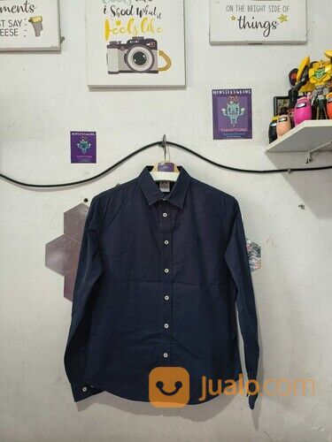 Kemeja Katun NII Hitam Polos