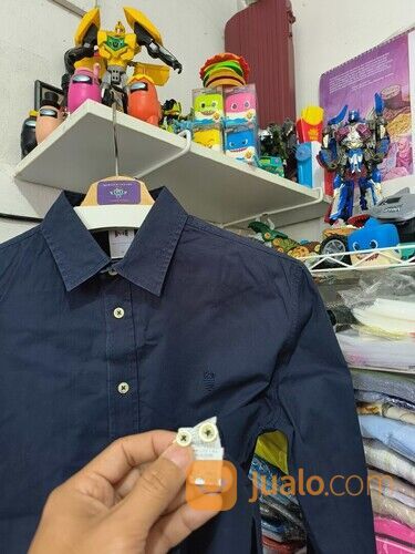 Kemeja Katun NII Hitam Polos