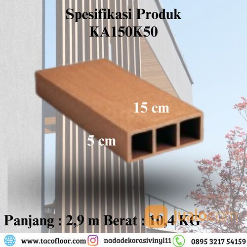 partisi facade wpc KA150K50 kisi - kisi outdoor anti rayap