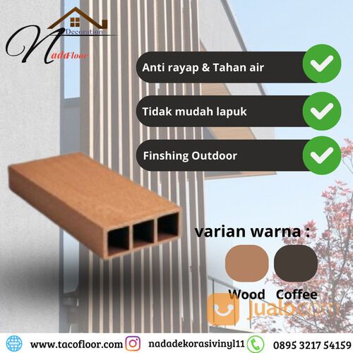 partisi facade wpc KA150K50 kisi - kisi outdoor anti rayap