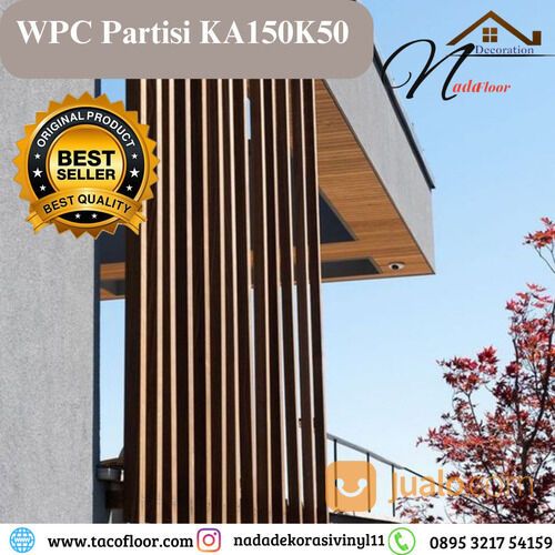 partisi facade wpc KA150K50 kisi - kisi outdoor anti rayap