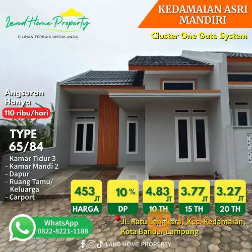 PERUMAHAN KEDAMAIAN ASRI MANDIRI TYPE 65/84