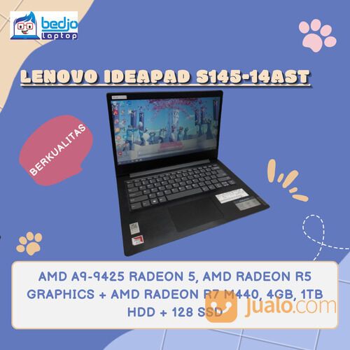 LENOVO IDEAPAD S145-14AST, AMD A9-9425 RADEON 5, AMD RADEON R5 GRAPHICS , 4GB, 1TB HDD + 128GB SSD