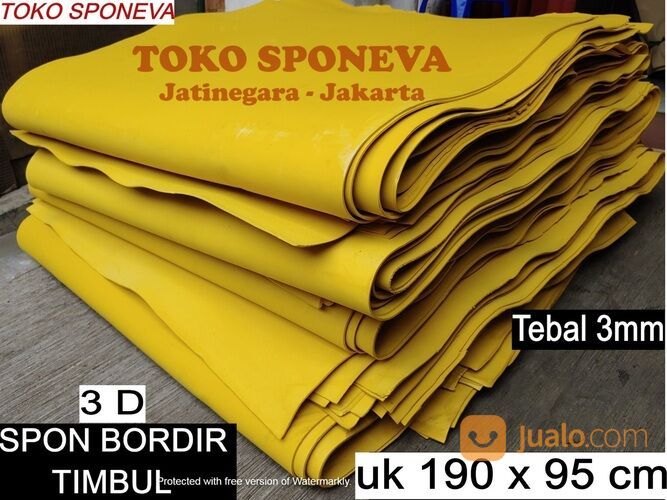 SPON BORDIR TIMBUL KUNING T 3mm - Mudah Sobek
