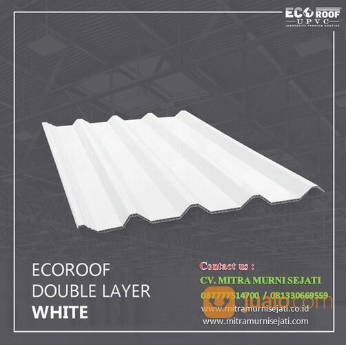 Atap Ecoroof Double Layer warna putih panjang 4 meter | Kota Surabaya Jawa Timur